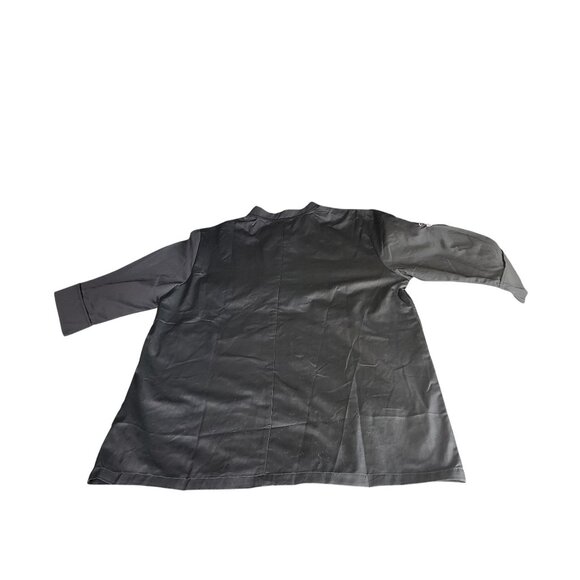 Fuzzy Taco Shop Work Shirt Men Sz L Button Up Chef Works Black Restaurant Cook - Picture 2 of 10